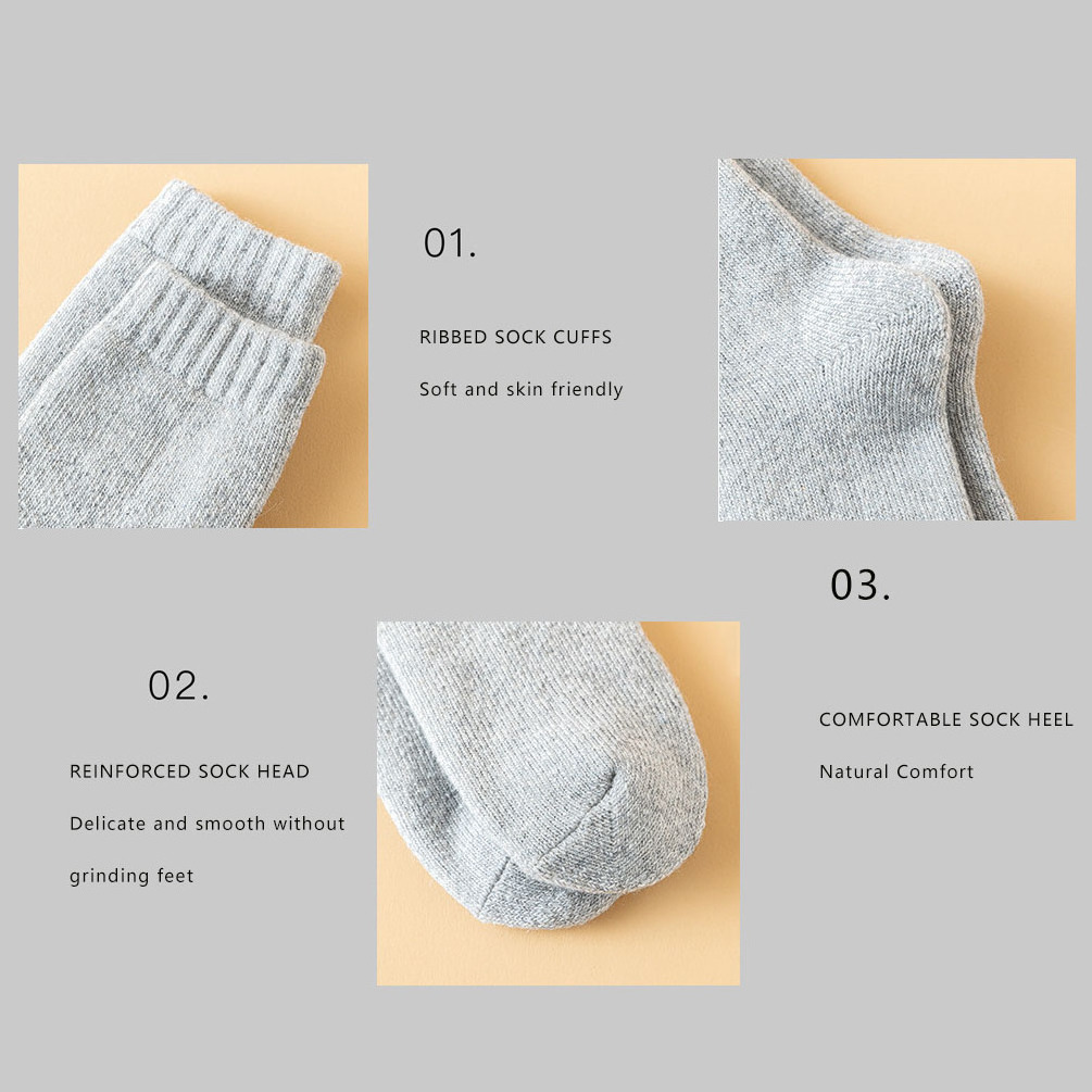 2023 new 100% merino wool socks unisex men women thickened unisex heavy winter socks wool pure color fuzzy socks for men