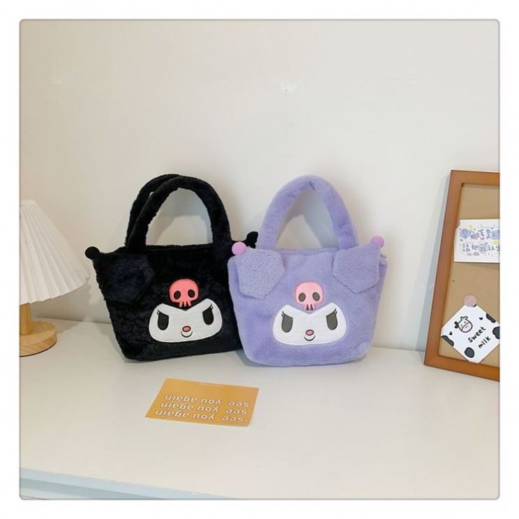 Kawaii Sanrio Plush Bag Kuromi Melody Plush Handbag Plush Toy Doll Birthday Gift For Kid