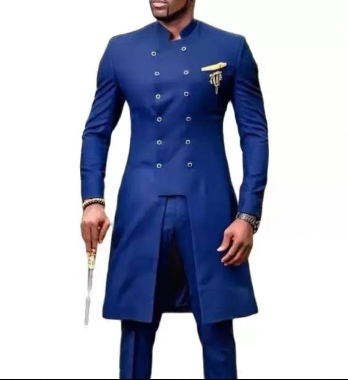 Casual Suit Banquet African Two-piece Suit New Design High Quality Men's Business for Groom and Groom Wedding Woven Long Adults