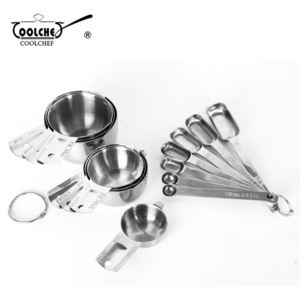 Top Seller 14pcs Stainless Steel Measuring Cup and Spoon