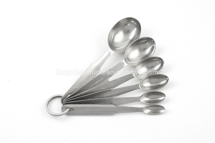 6pcs/set Measuring Spoons Stainless Steel Measuring Spoons