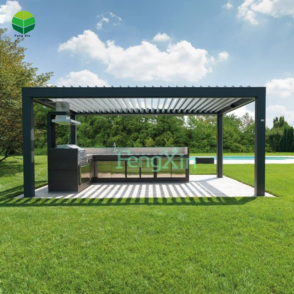 bioclimatic motorized awning pergolas gazebosReasonable Price Customise Aluminium Motorized  Pergola Gazebo