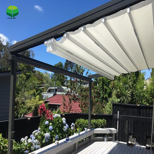 Outdoor Waterproof Motorized Aluminum Retractable PVC Pergola Gazebo Covers Modern Garden Pergola PVC