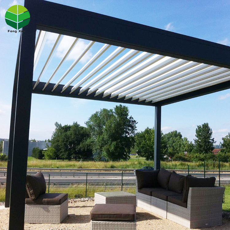 Customized Colors Aluminum Pavilion Louver Pergola Motorized Pergola Outdoor Pergola Roof