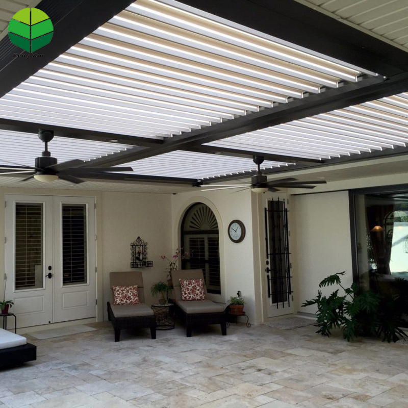 Motorized roof sun shades pergolas pool gazebo de metal baratas pergolas-de-metal