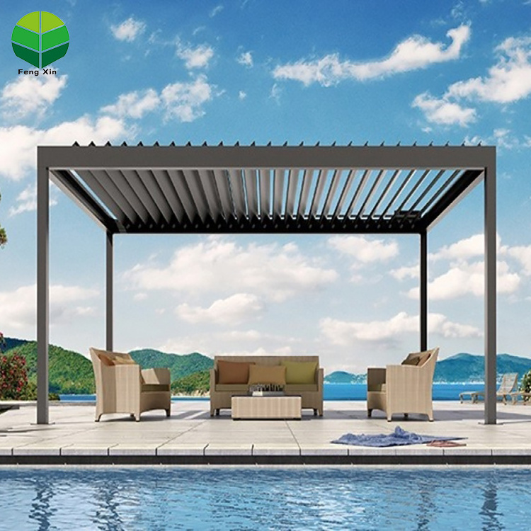 Top Quality  used arches arbours pergolas for sale Dealers Aluminum Adjustable Pergola Gazebo Louvres