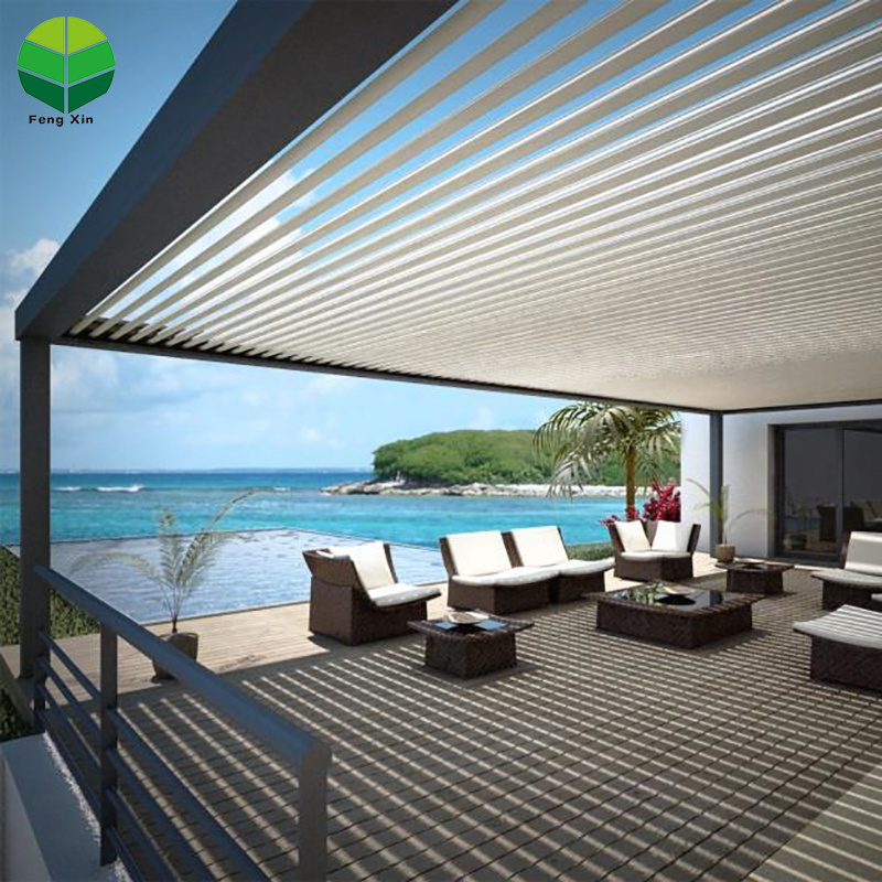 Outdoor Modern Aluminium Louvered Pergola Covers Patio Canopy