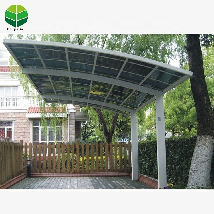 High Quality Metal Carport Frame Parts Free Standing Aluminum  Curved Carport