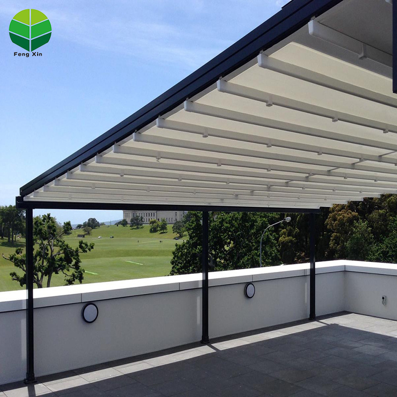 Outdoor Waterproof Motorized Aluminum Retractable PVC Pergola Gazebo Covers Modern Garden Pergola PVC