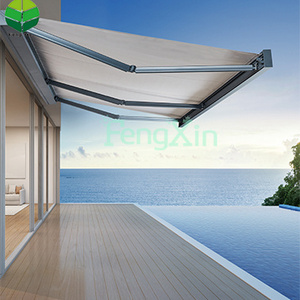 outdoor waterproof  full  retractable folding arm awning for garden