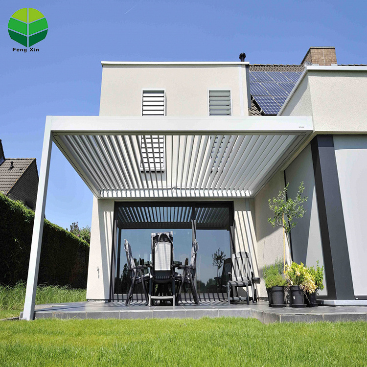 Customized Colors Aluminum Pavilion Louver Pergola Motorized Pergola Outdoor Pergola Roof