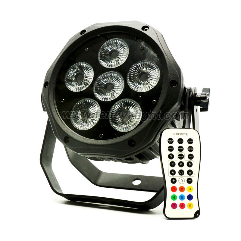 Battery powered dmx wireless uplights par 6x15w RGBWAUV 6in1 IR remote and Wifi Control Led Par Lights For Stage Party Show