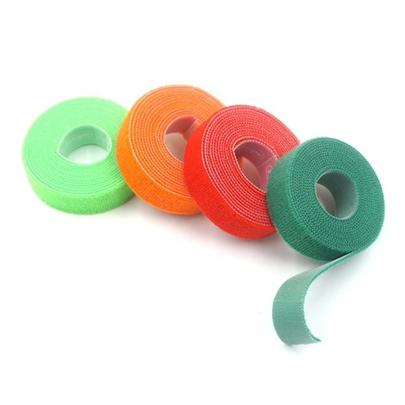 self adhesive cable ties nylon double sided back to back combination polyester hook and loop fabric tape