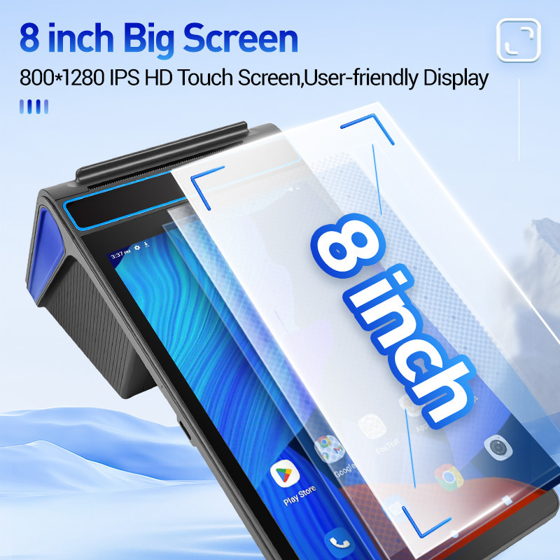 FYJ F1-88 8 8 Inch Mobile Bill Machine Touch Screen Card Reader QR Payment Terminal Android POS