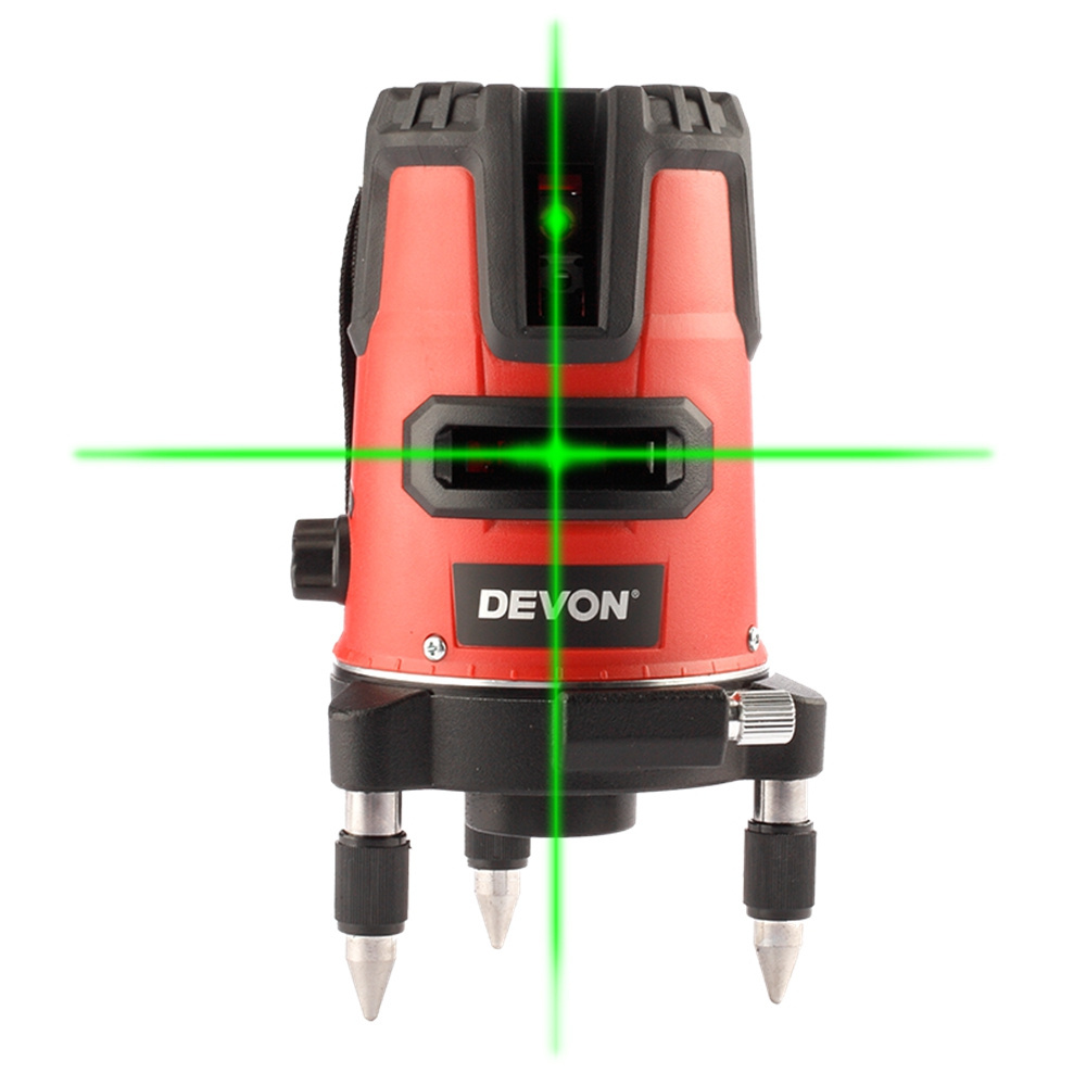 DEVON Brightened Point Green Light/cylindrical Five-line Construction Cheap Level Laser