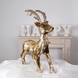 High quality Christmas Medium handmade high quality standing reindeer Large outdoor glitter reindeer Christmas decorations