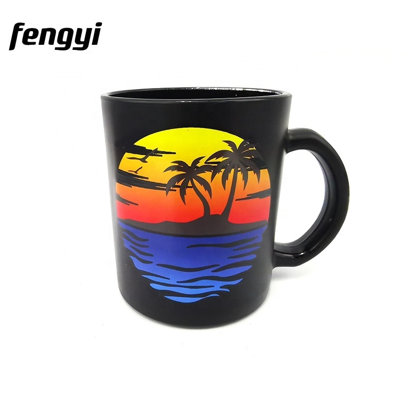 Hawaii Island Sunset Tropical Beach Palm Tree Coffee Mug Summer Surf Club Glass Mug