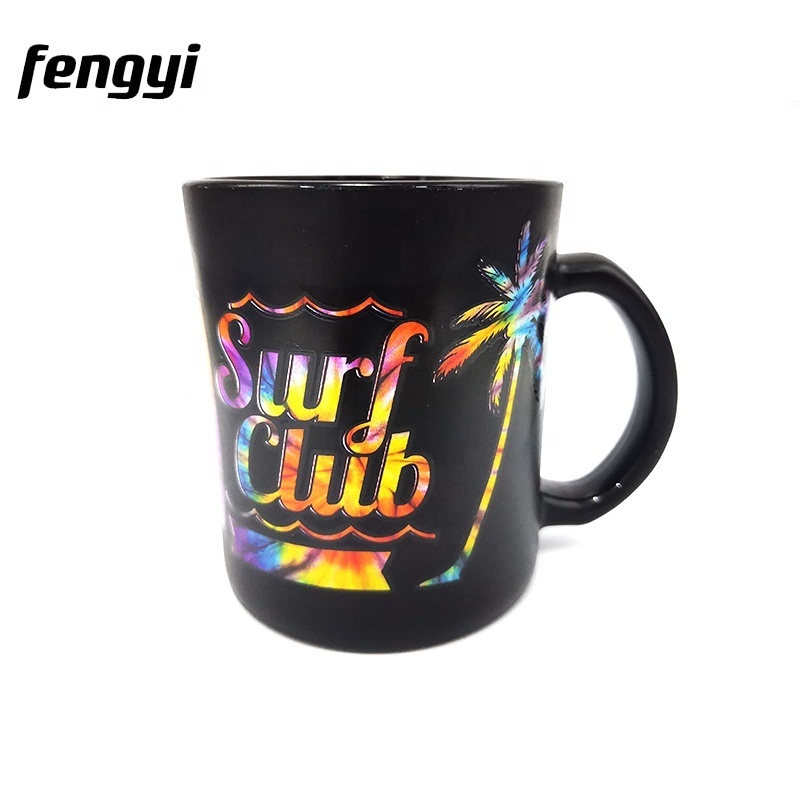 Hawaii Island Sunset Tropical Beach Palm Tree Coffee Mug Summer Surf Club Glass Mug