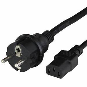 EU standard  C13 Connector Standard Iec 2pin Eu Male Vde Cable 10a 250v Right Angle Euro 90 Degree power cord