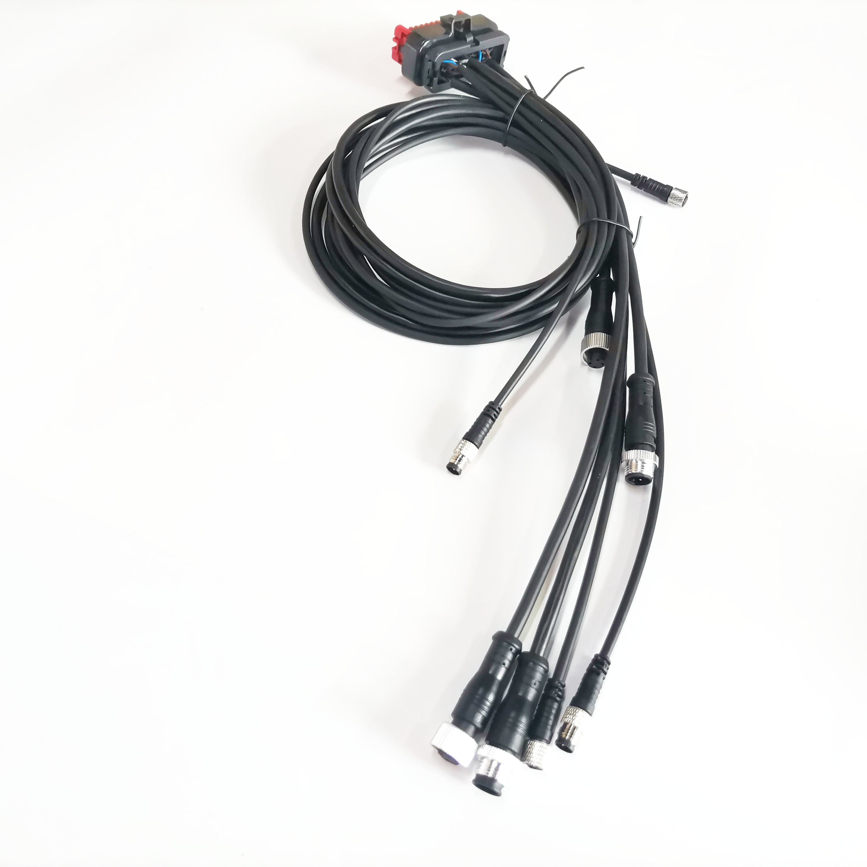 PUR jacket power cable terminal with M8 and M12 connector