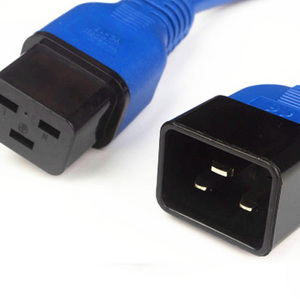 Wholesale Male to Female c13 female c19 to c20 y splitter iec320 c20 to right angle c19 power cable