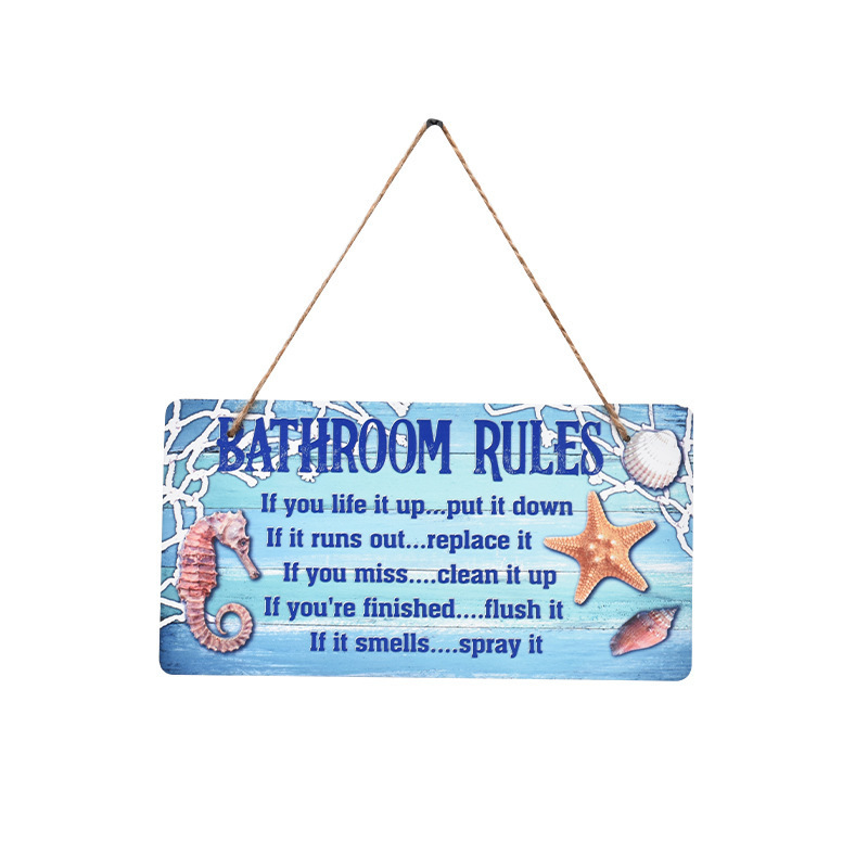 creative wooden hanging plaque washroom funny bathroom wood wall signs