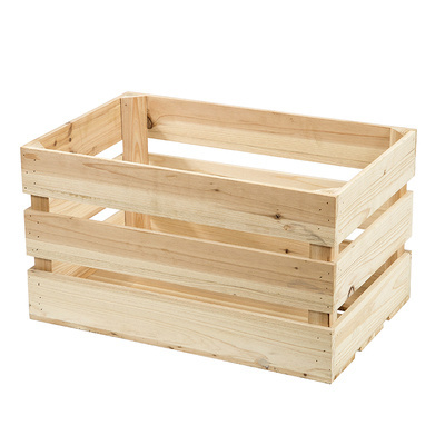 cheap rustic wooden storage box wood vegetable fruit crates for sale