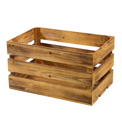 cheap rustic wooden storage box wood vegetable fruit crates for sale