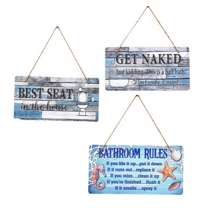 creative wooden hanging plaque washroom funny bathroom wood wall signs