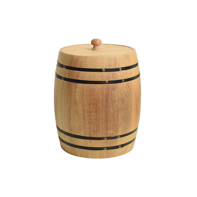 small wooden storage barrels coffee beans crate and barrel with lid