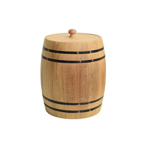 small wooden storage barrels coffee beans crate and barrel with lid