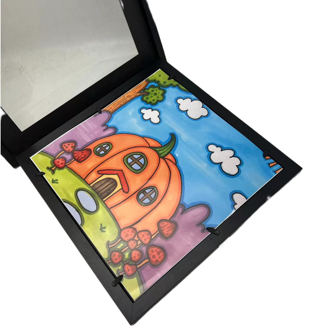 Kids Artwork Picture Frame changeable in Black Wood with Shatter Resistant Glass 40x40cm kid art changeable display frames