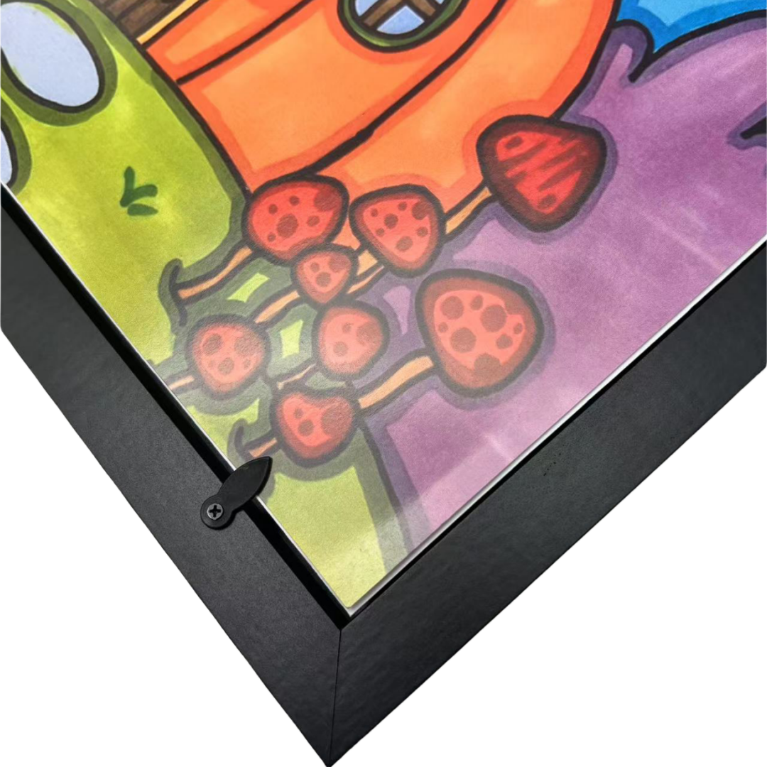 Kids Artwork Picture Frame changeable in Black Wood with Shatter Resistant Glass 40x40cm kid art changeable display frames