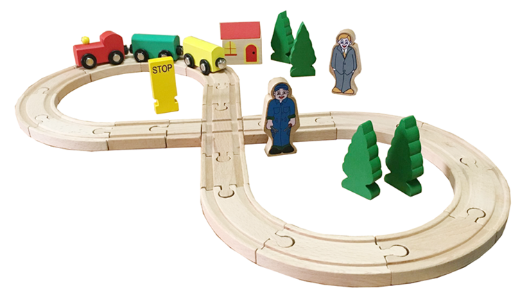 New Design OEM Available Wooden Toy Train Tracks - 100pcs