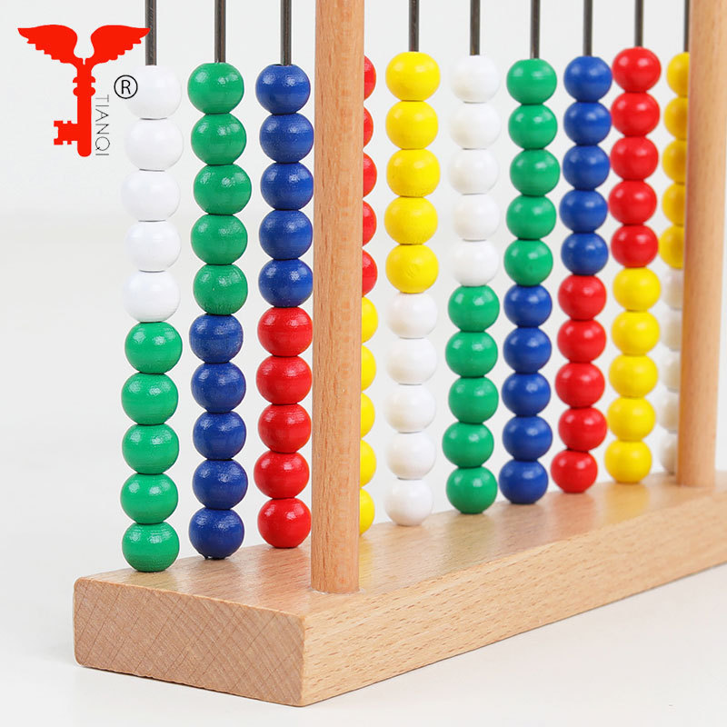 10 Rods abacus Counting Frame Education Instrument Wooden Frame