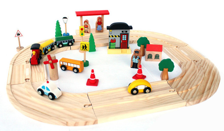 New Design OEM Available Wooden Toy Train Tracks - 100pcs