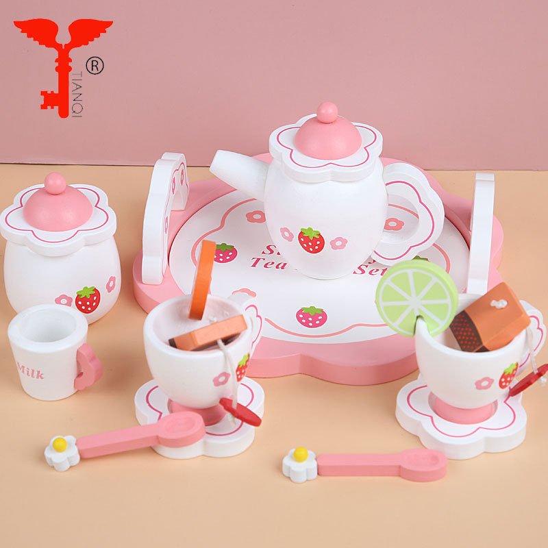 mother garden baby kitchen tea set toy wooden kitchen simulation food toys