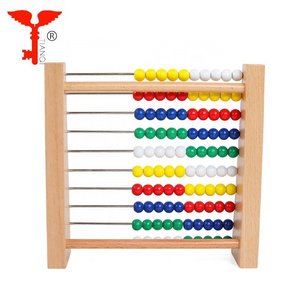 10 Rods abacus Counting Frame Education Instrument Wooden Frame