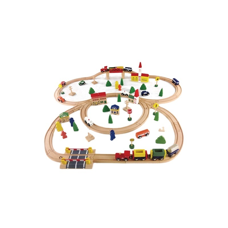 New Design OEM Available Wooden Toy Train Tracks - 100pcs