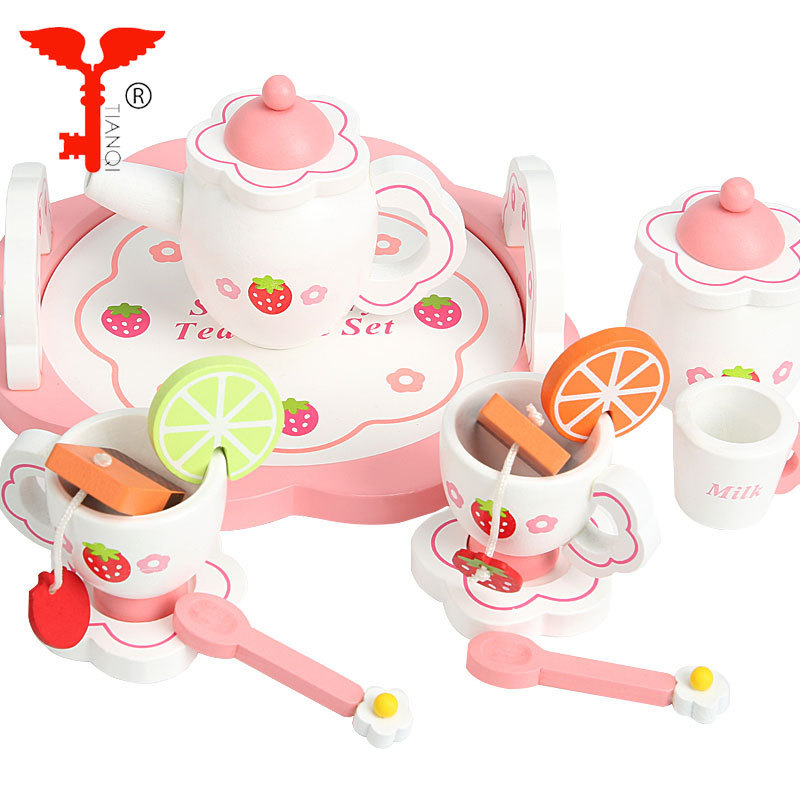 mother garden baby kitchen tea set toy wooden kitchen simulation food toys