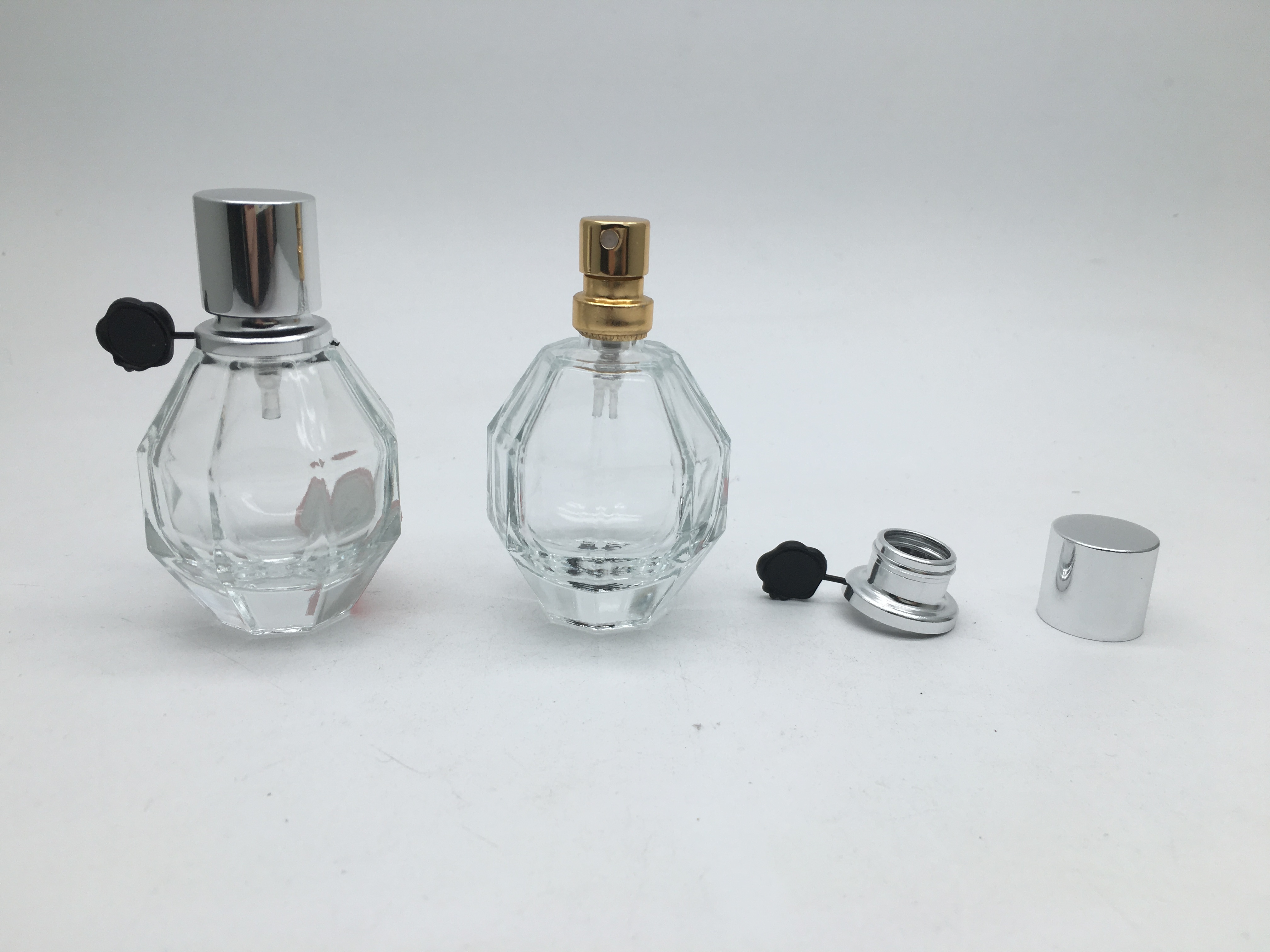 Mini grenade shaped perfume glass bottle 25ml