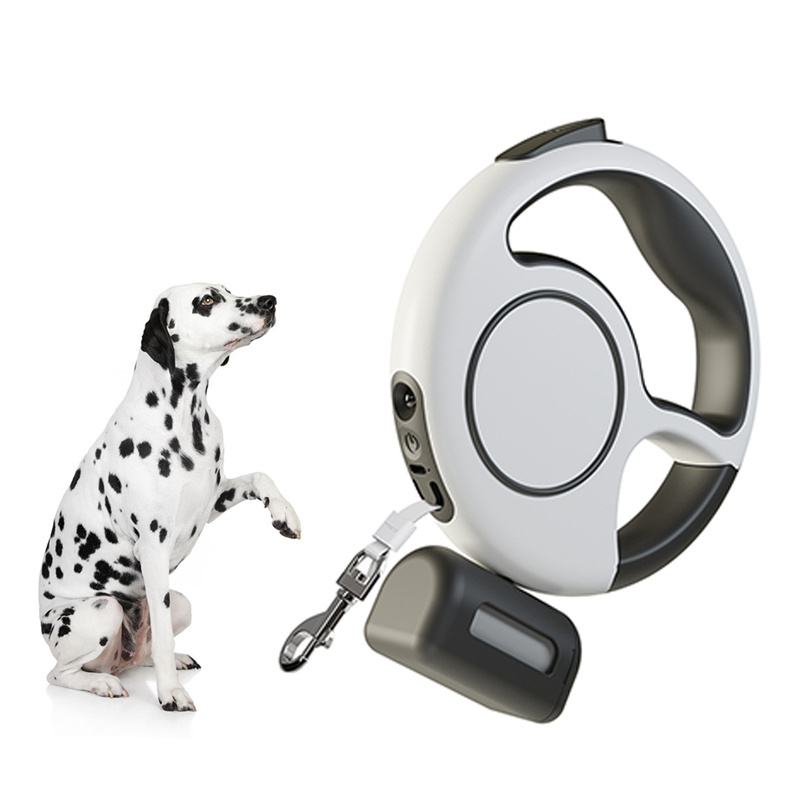 Dog Leads Rope Smart Dog Leash Hands Free Anti-shock Walking LED Light Retractable Pet Leash