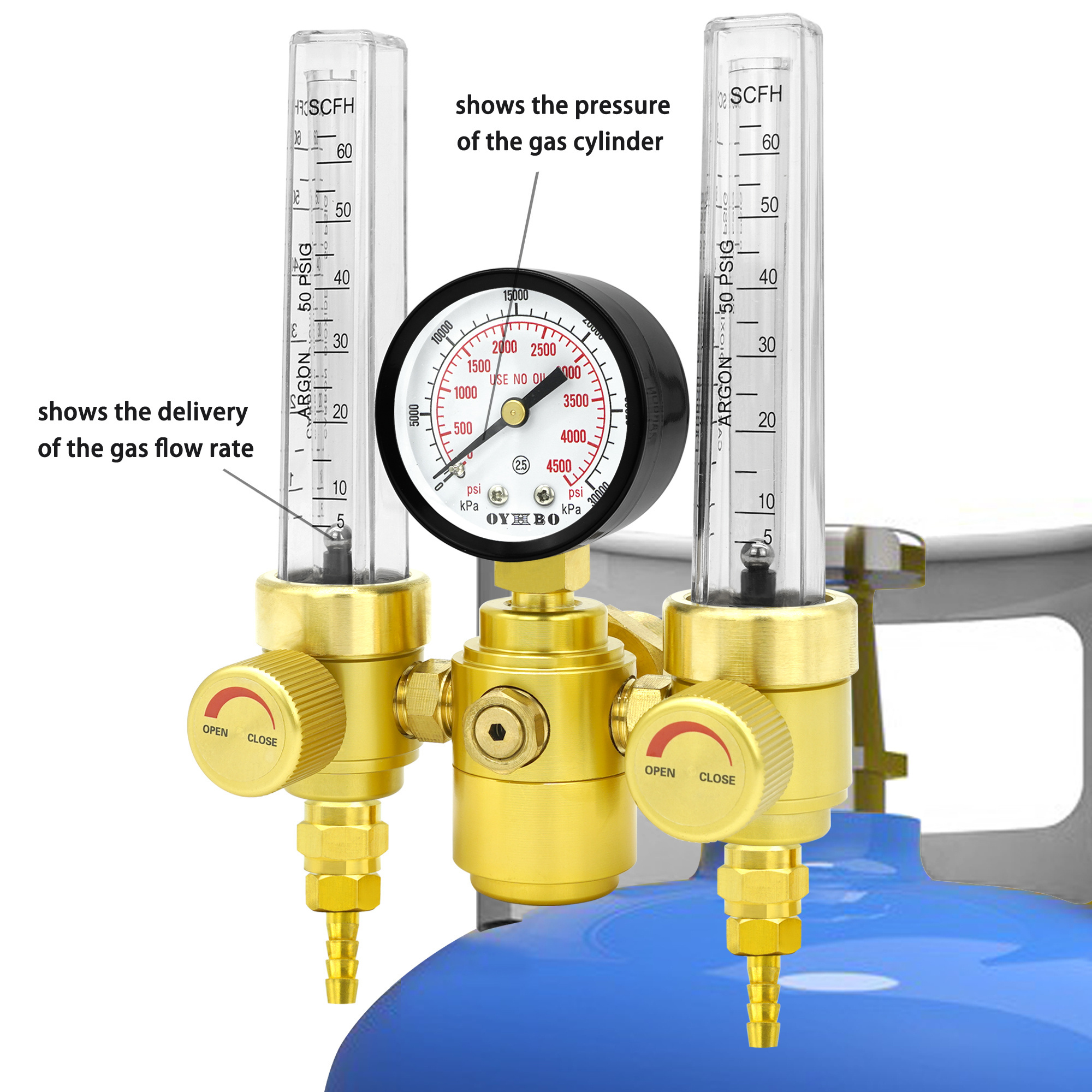 Hot Sale Heater Co2 Regulator With Flowmeter