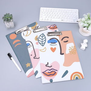 Pattern voltage writing pad marble plate A4 single clip Custom Design Pvc Medical Nursing Acrylic Folding Padfolio Clipboard