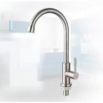 Modern Cheaper Price Stainless Steel Brushed Deck Mounted Kitchen Faucet For Sink