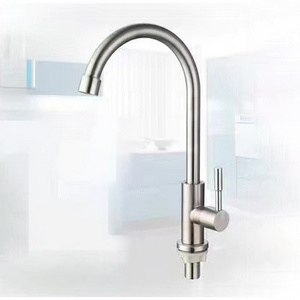 Modern Cheaper Price Stainless Steel Brushed Deck Mounted Kitchen Faucet For Sink