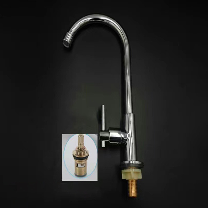 Modern Cheaper Price Stainless Steel Brushed Deck Mounted Kitchen Faucet For Sink