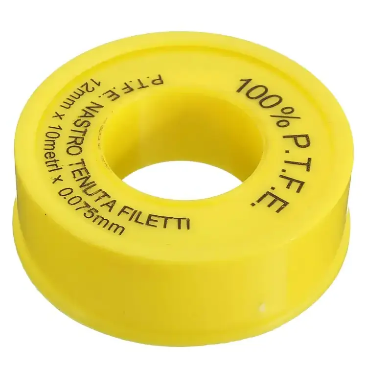 Feng zhi bao 1/2' 12mm yellow gas line ptfe thread seal tape with over 20 years experiences PTFE thread tape