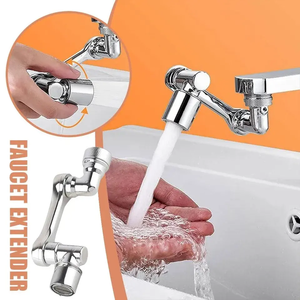 Universal 1080 degree Swivel Robotic Arm Faucet Plastic Kitchen Sink Extension Faucet Rotatable Spout Extension Faucet