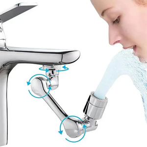 Universal 1080 degree Swivel Robotic Arm Faucet Plastic Kitchen Sink Extension Faucet Rotatable Spout Extension Faucet